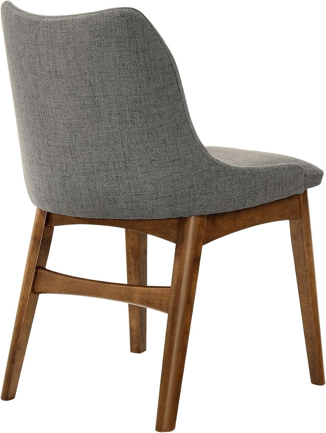 Azalea Charcoal Fabric Wood Dining Side Chairs 19 Inch Seat Height