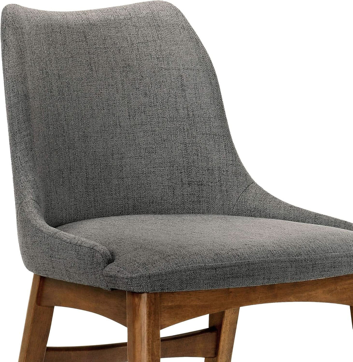 Azalea Charcoal Fabric Wood Dining Side Chairs 19 Inch Seat Height