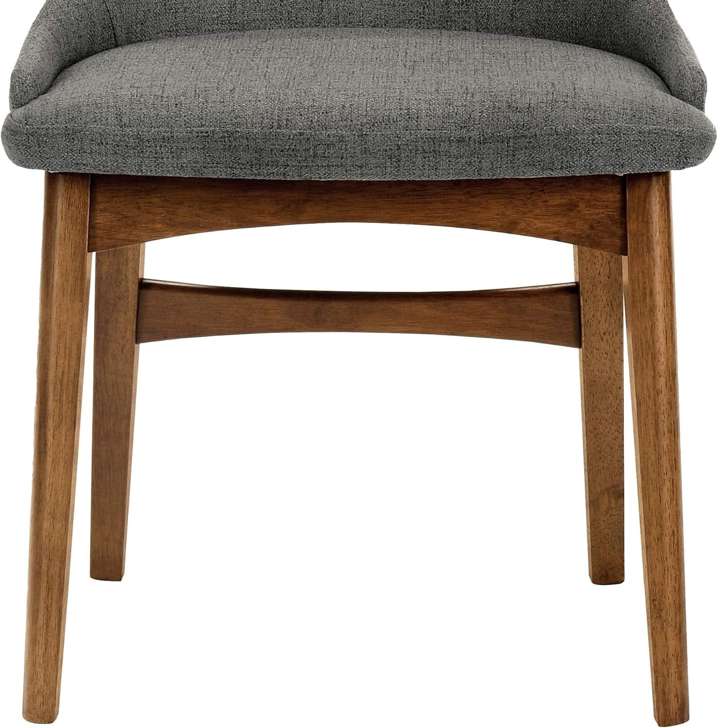 Azalea Charcoal Fabric Wood Dining Side Chairs 19 Inch Seat Height