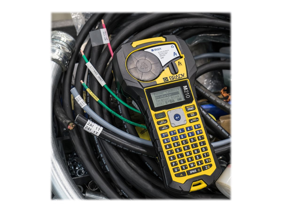 BRADY M210 Handheld Label Maker - Durable Thermal Transfer Printer for Professionals