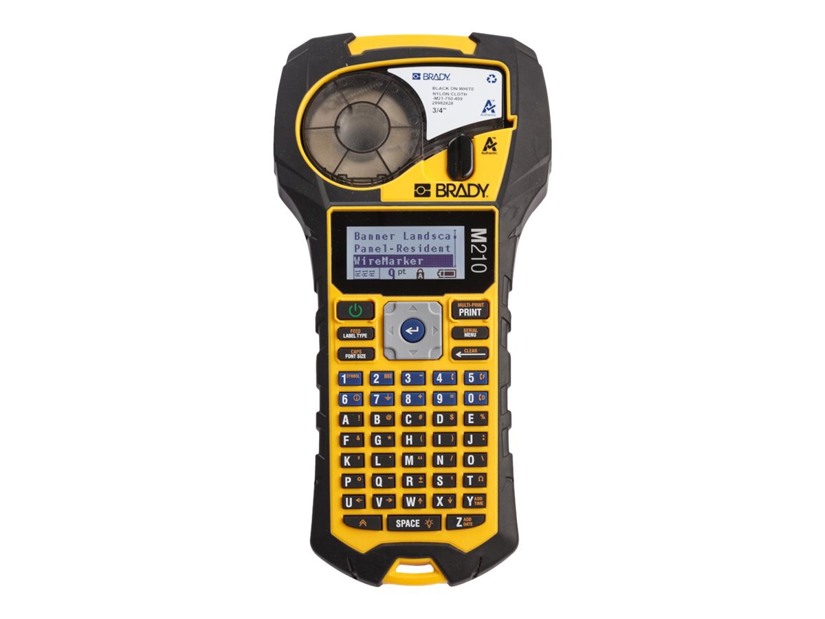 BRADY M210 Handheld Label Maker - Durable Thermal Transfer Printer for Professionals