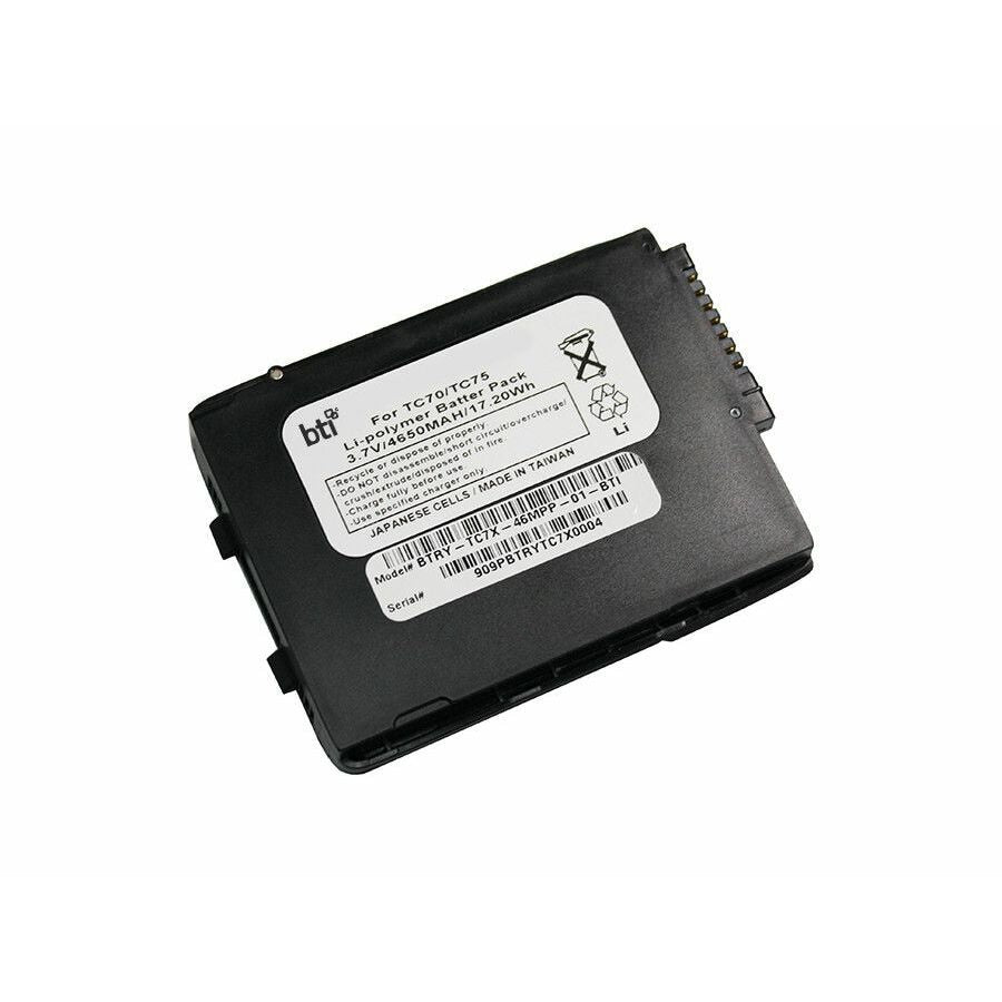 BTI 3.7V 4650mAh Li-Ion Battery for Zebra TC7X Scanner – Extended Runtime