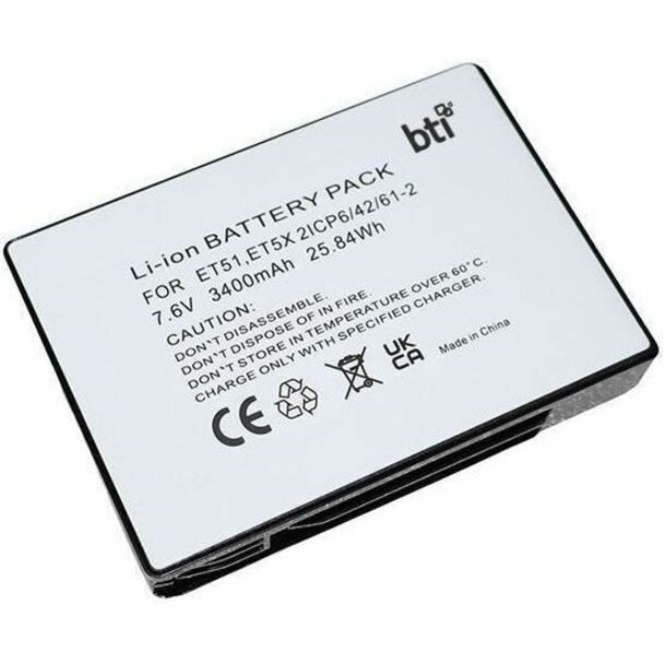 BTI 7.6V 25.84Wh Li-ion Battery for Zebra ET5X Scanners