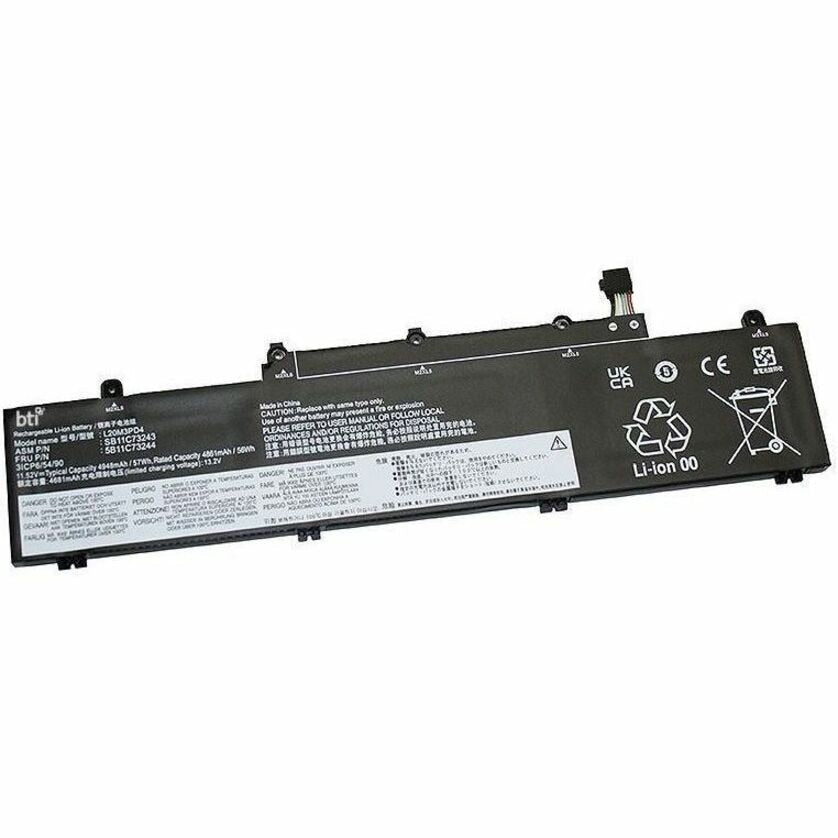 BTI L20M3PD4 3-Cell 11.52V Li-Ion Notebook Battery for Lenovo ThinkPad