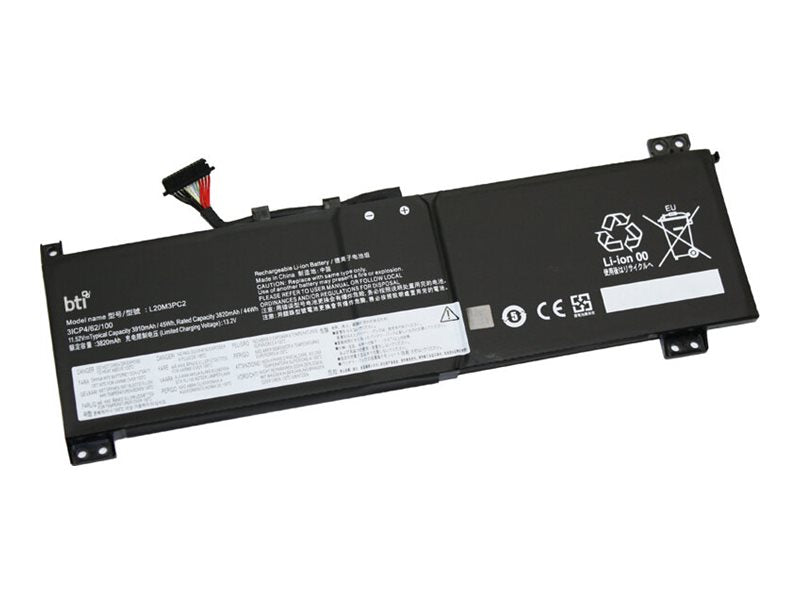 BTI - Notebook battery (equivalent to: Lenovo L20M3PC2) - lithium ion - 3-cell - 3910 mAh - 45 Wh - for P/N: 82K2000VUS L20M3PC2-BTI