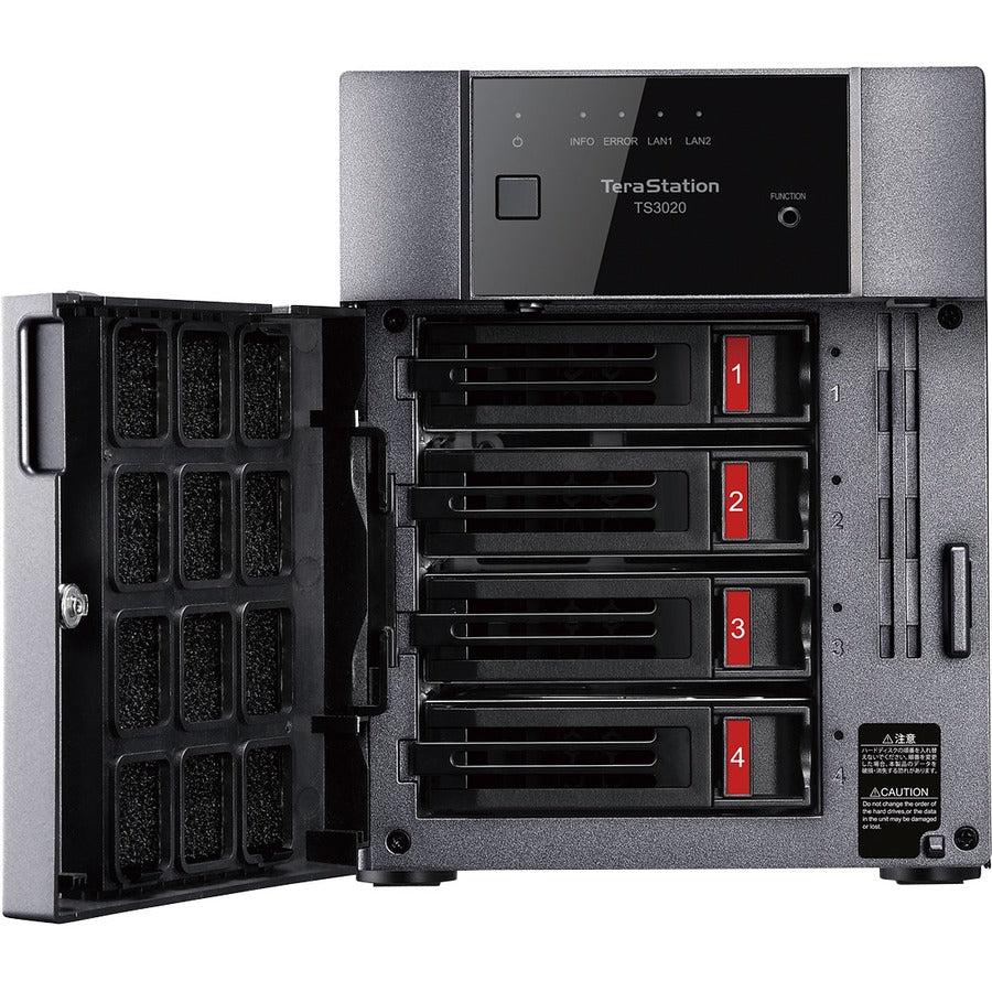 BUFFALO TeraStation 3420DN 4-Bay Desktop NAS 32TB (4x8TB) with HDD NAS Hard Drives Included 2.5GBE / Computer Network Attached Storage / Private Cloud / NAS Storage/ Network Storage / File Server
