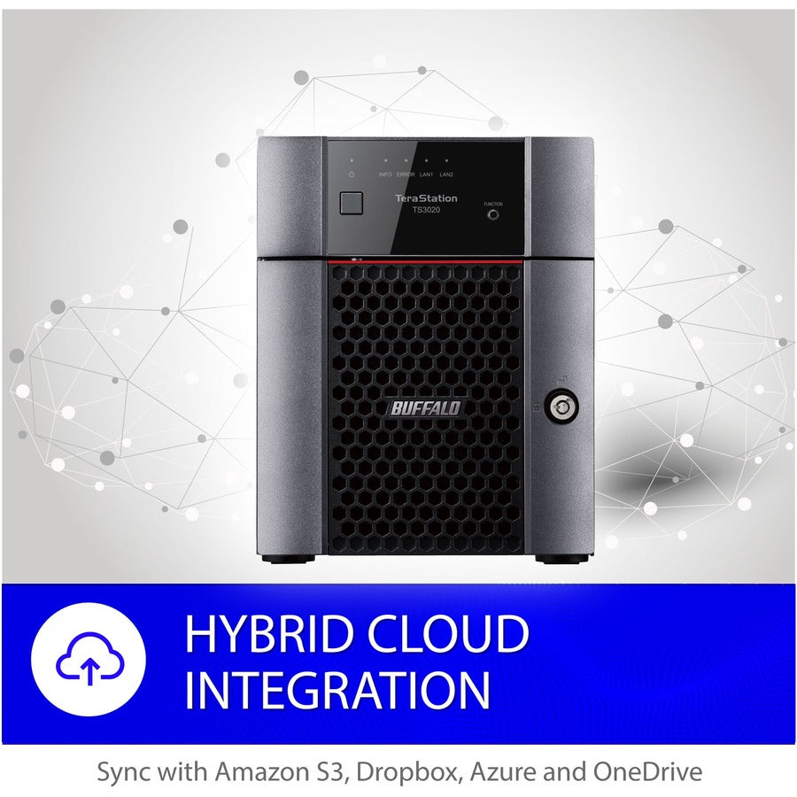 BUFFALO TeraStation 3420DN 4-Bay Desktop NAS 32TB (4x8TB) with HDD NAS Hard Drives Included 2.5GBE / Computer Network Attached Storage / Private Cloud / NAS Storage/ Network Storage / File Server
