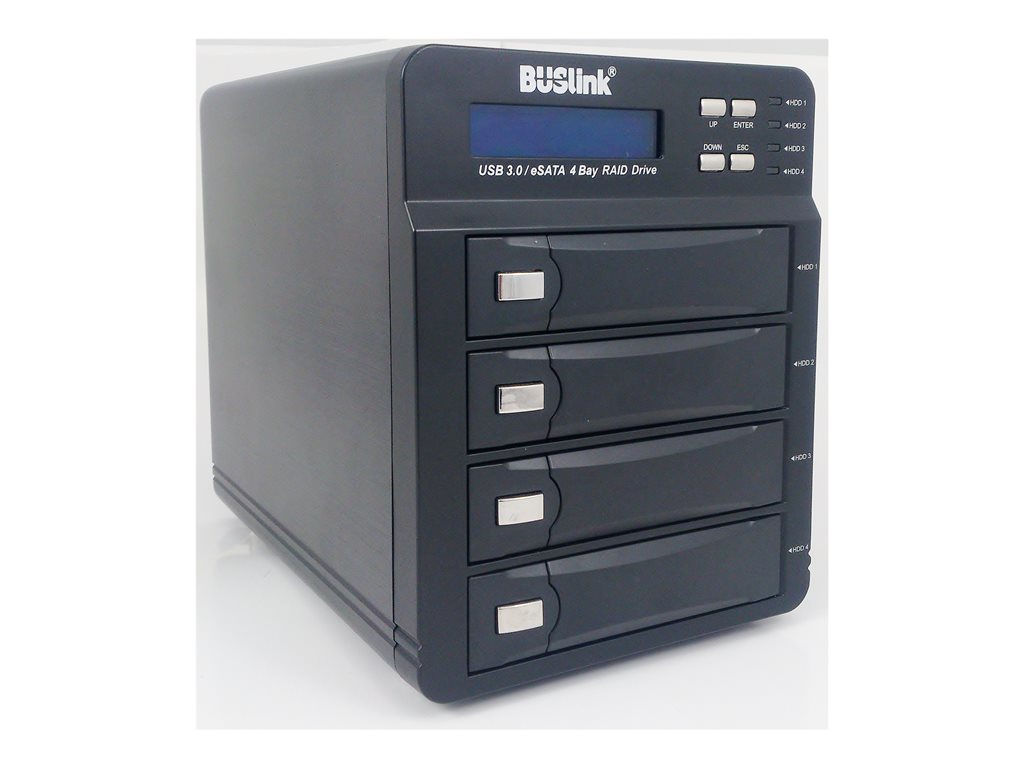BUSlink U3-88TB4S - Hard drive array - 88 TB - 4 bays - HDD 22 TB x 4 - SATA 6Gb/s, USB 3.2 Gen 1 (external) - TAA Compliant