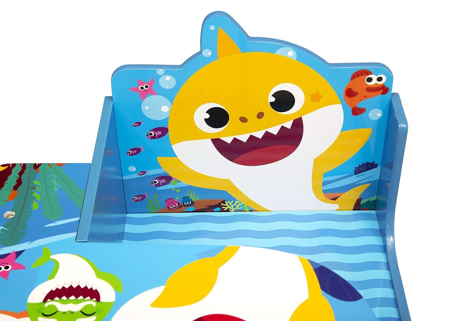Baby Shark Kids Desk Chair With Storage Bin For Learning