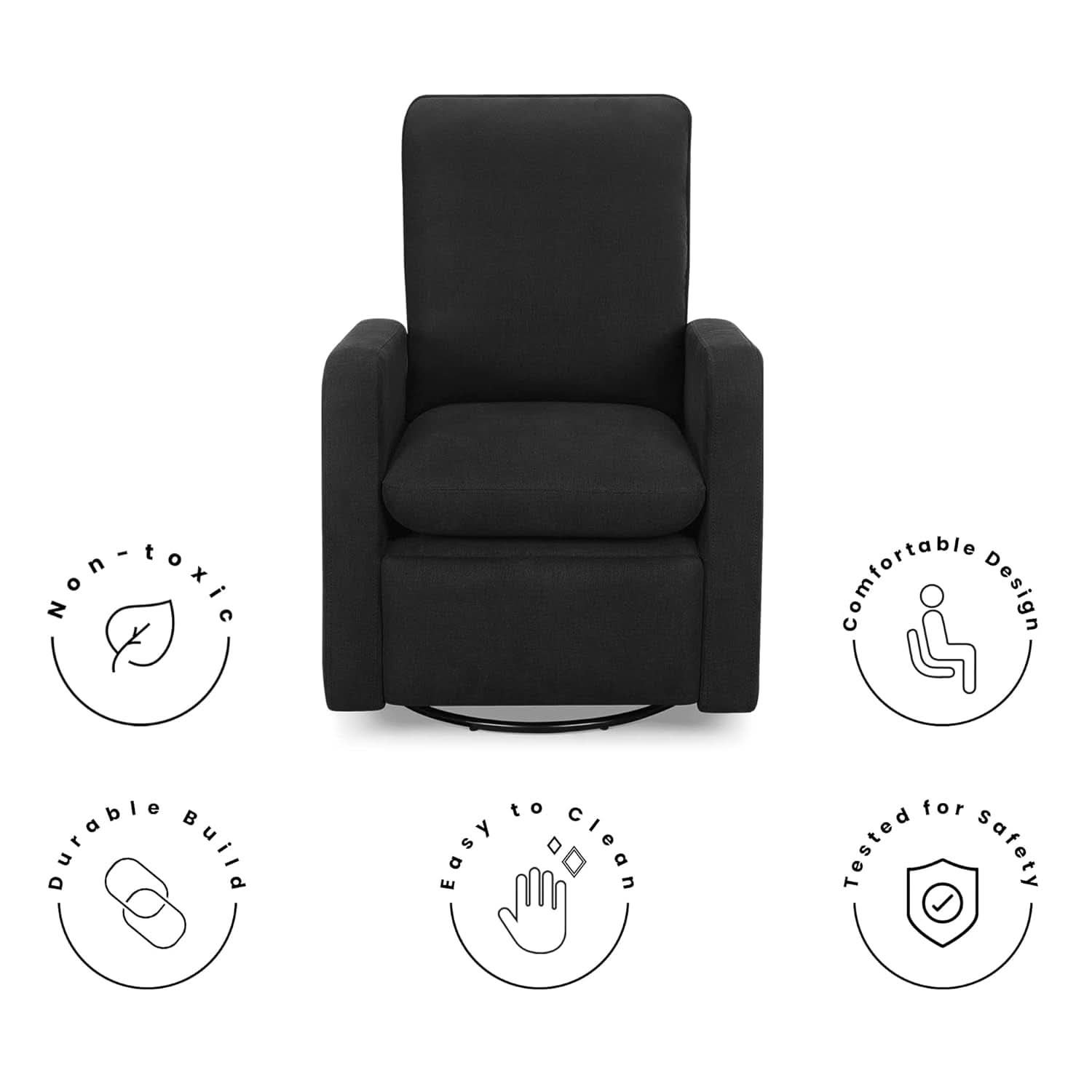 Babygap Cloud Recliner Jet Black LiveSmart Evolve Fabric