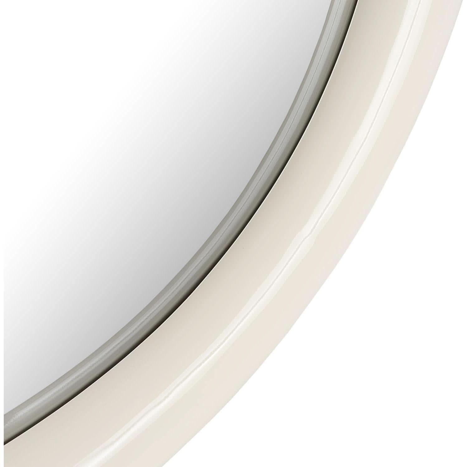 Bagel Shaped Wall Mirror Cream White 32x23 Candy Color