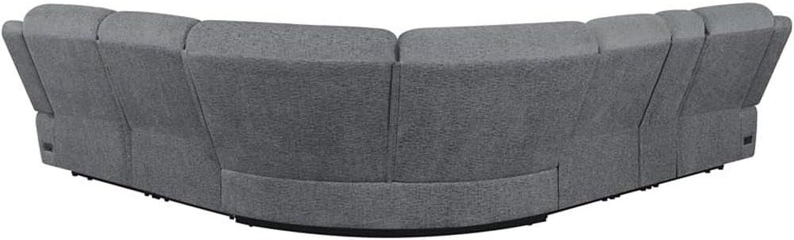 Bahrain 6 Piece Charcoal Motion Sectional Sofa Living Room