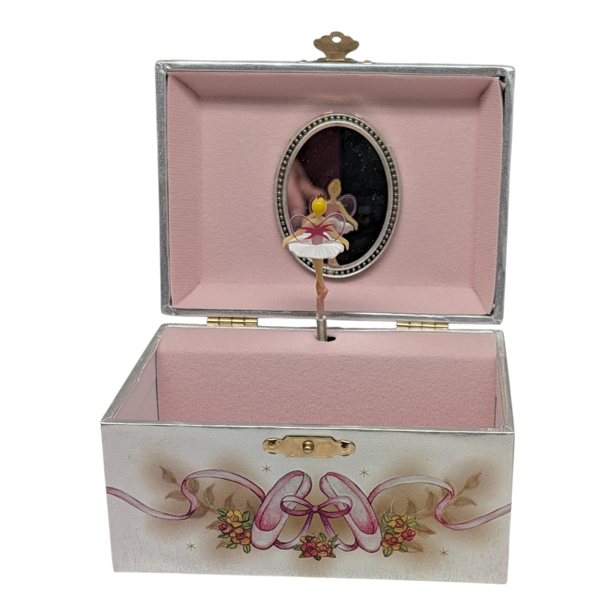 Ballerina Music Box - Silver/White - Swan Lake