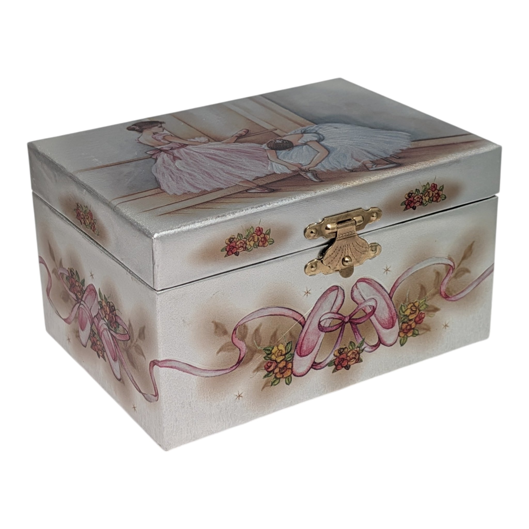 Ballerina Music Box - Silver/White - Swan Lake