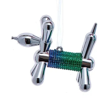Balloon Dog Ornament - Silver