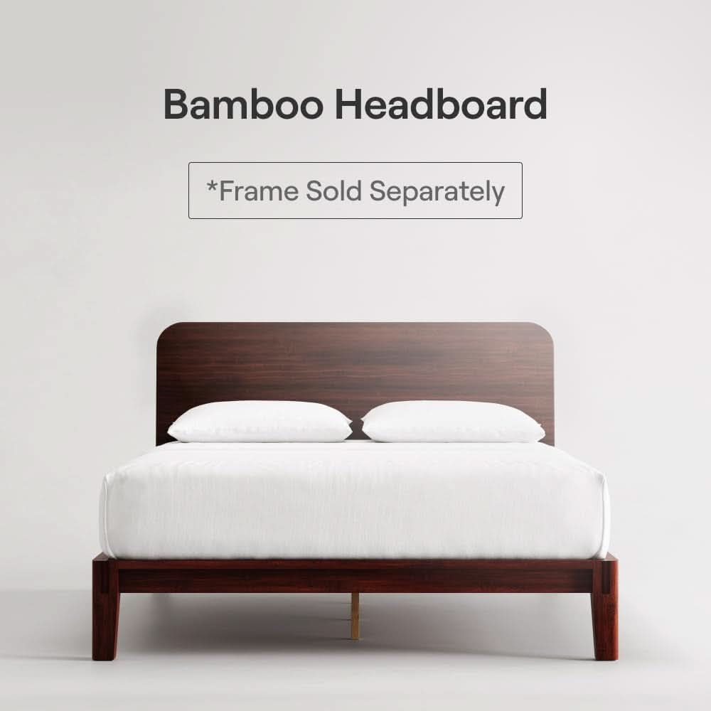 Bamboo Headboard Full Walnut Easy Tool Free Setup