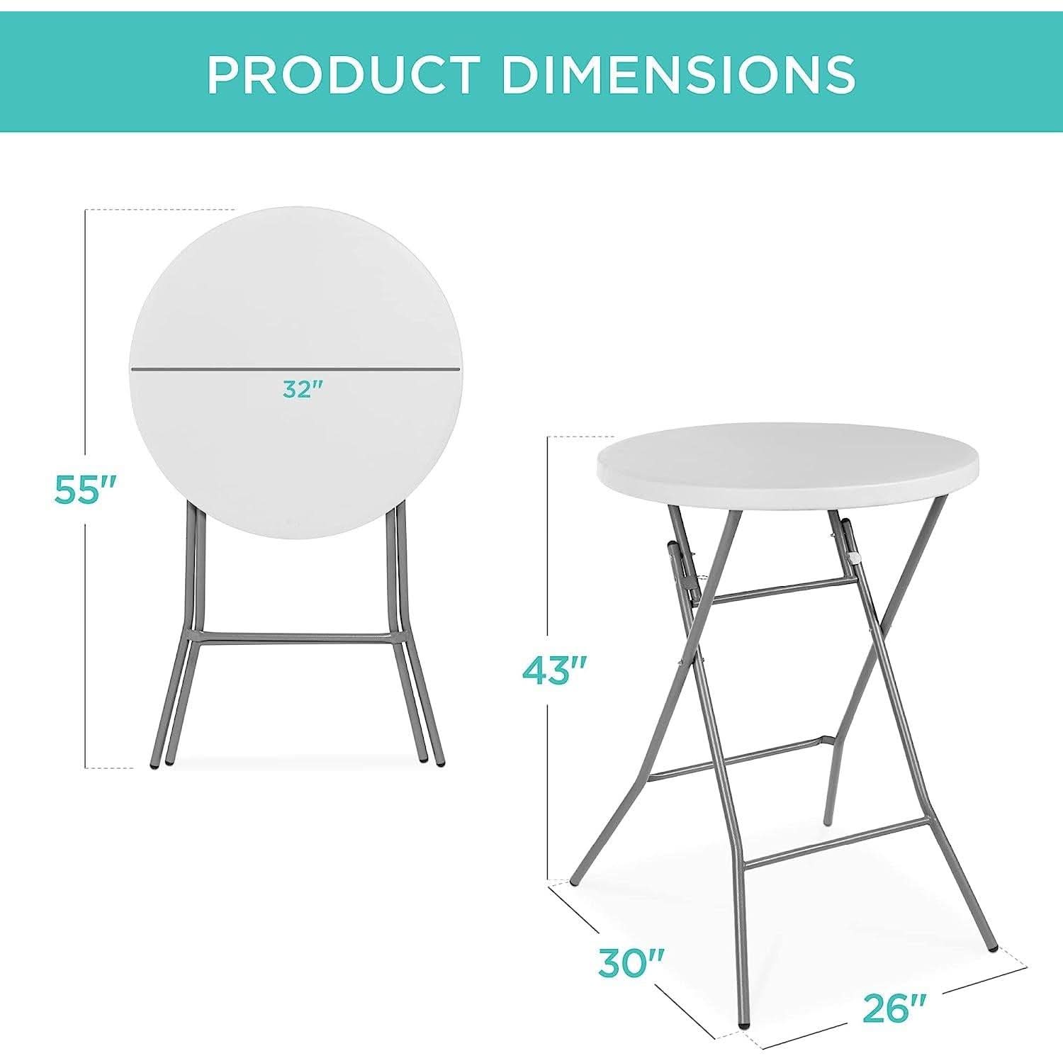 Bar Height Folding Table Indoor Outdoor Patio Table