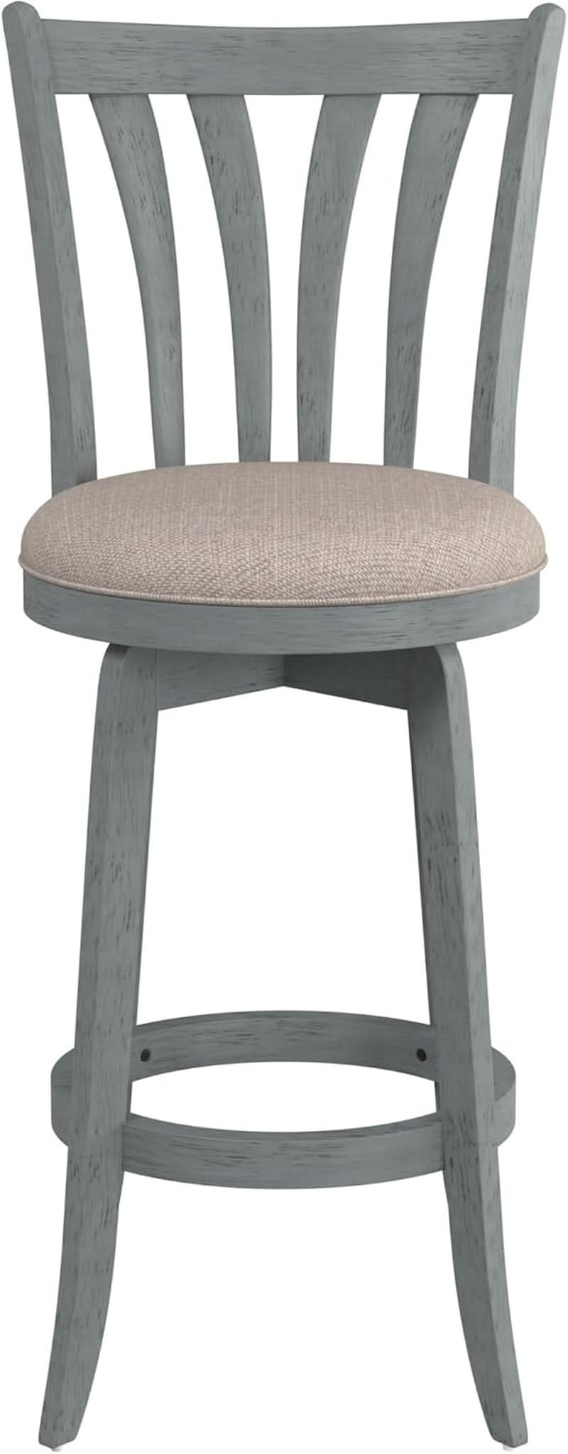 Bar Height Swivel Stool 30 Inch Blue Wire Brush Finish