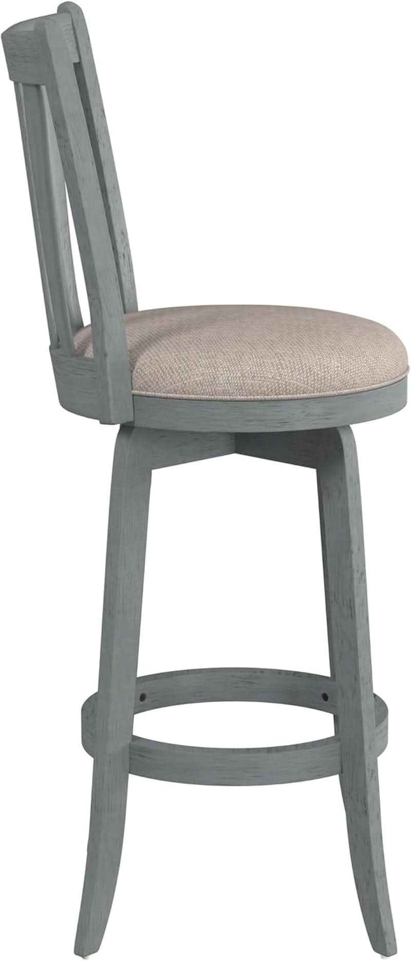 Bar Height Swivel Stool 30 Inch Blue Wire Brush Finish