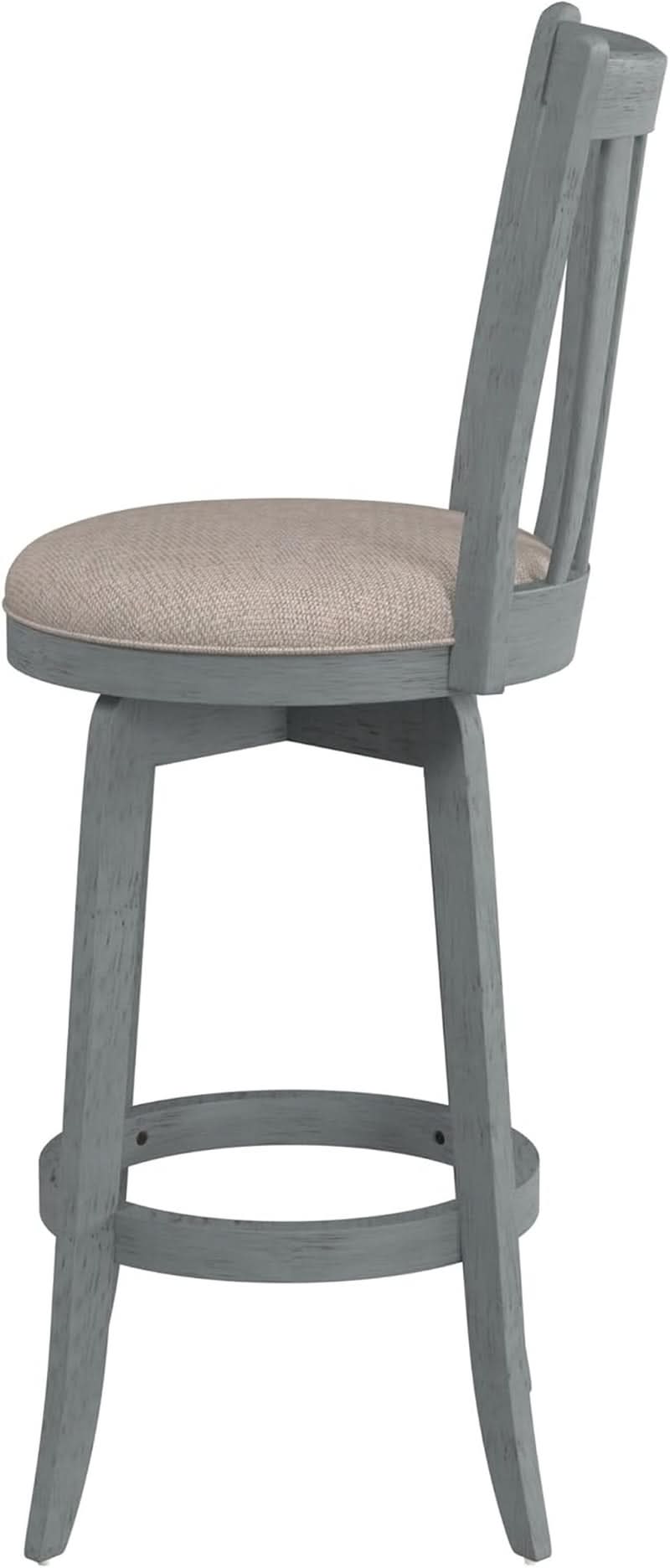 Bar Height Swivel Stool 30 Inch Blue Wire Brush Finish