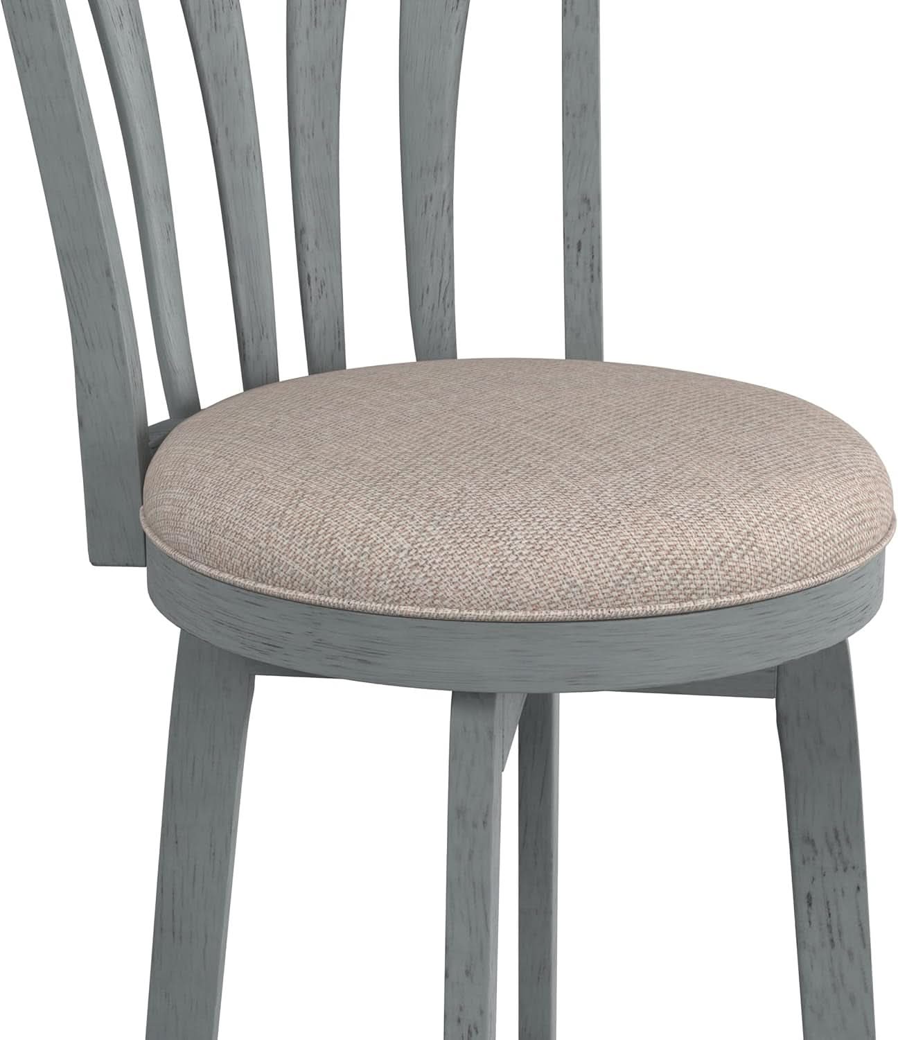 Bar Height Swivel Stool 30 Inch Blue Wire Brush Finish