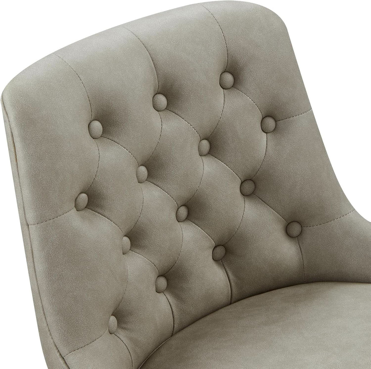 Bar Stool 30 Inch Stone Grey Upholstered 360 Degree Swivel