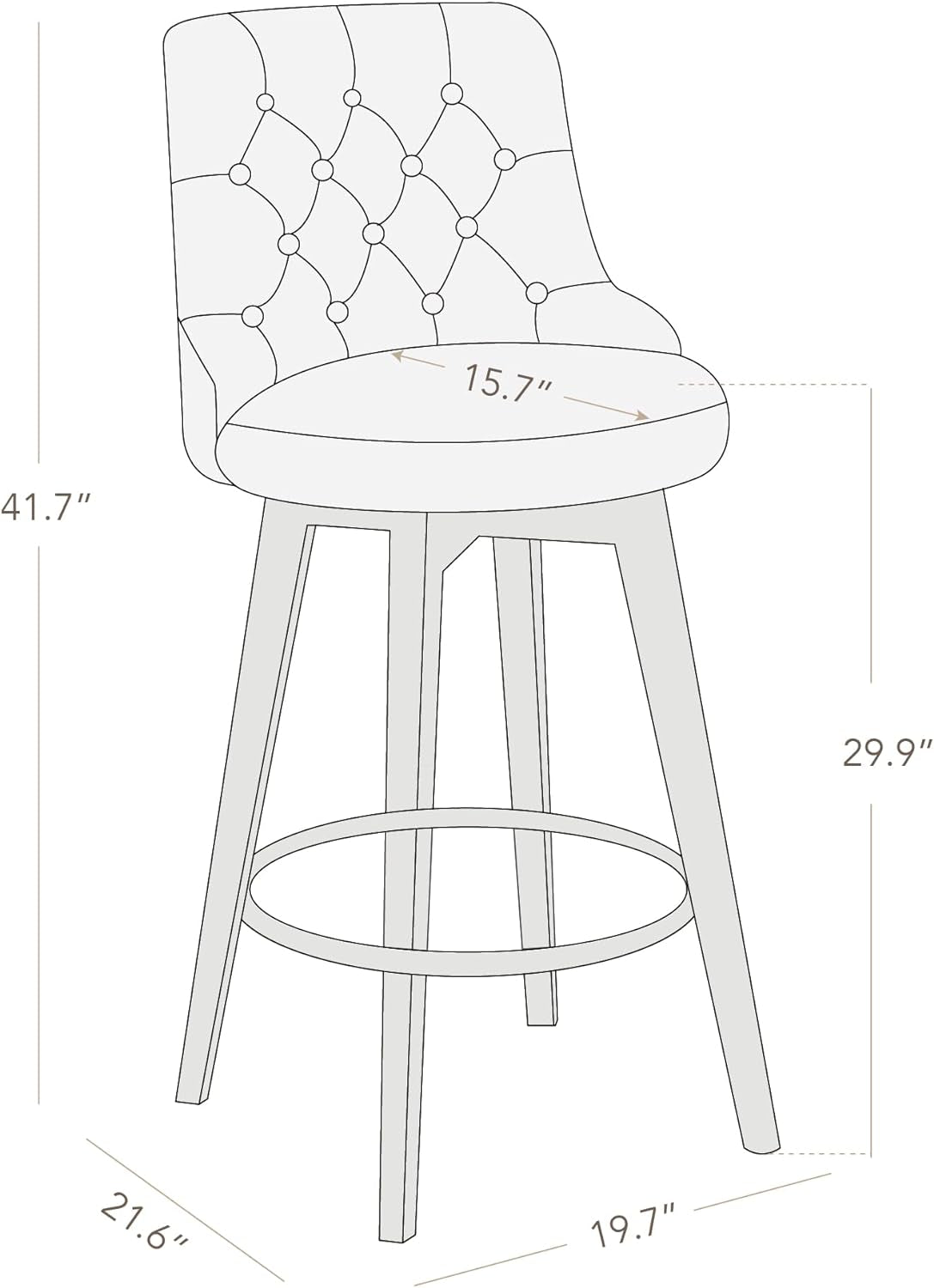 Bar Stool Insignia Blue 30 Inch 360 Degree Swivel Set