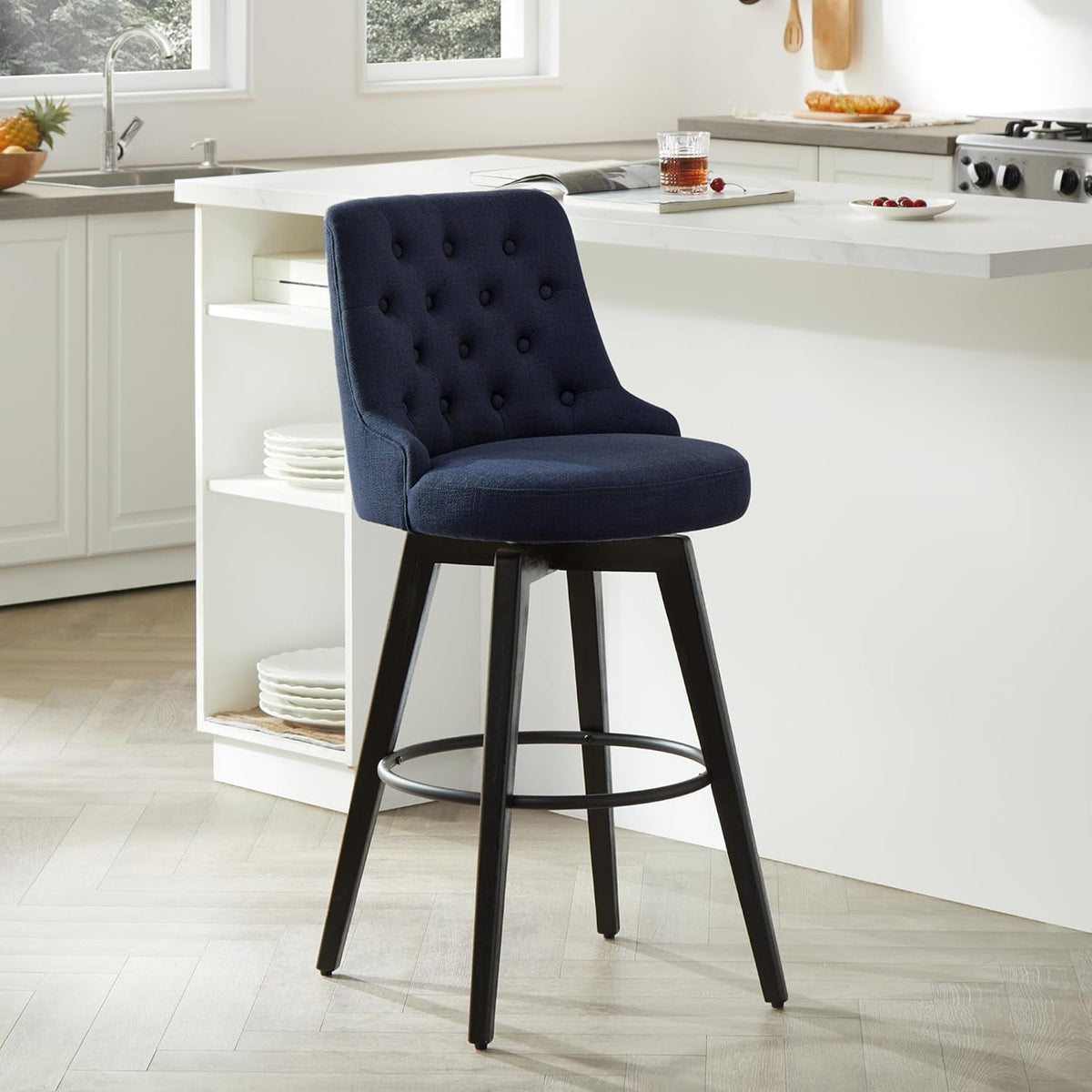 Bar Stool Insignia Blue 30 Inch 360 Degree Swivel Set
