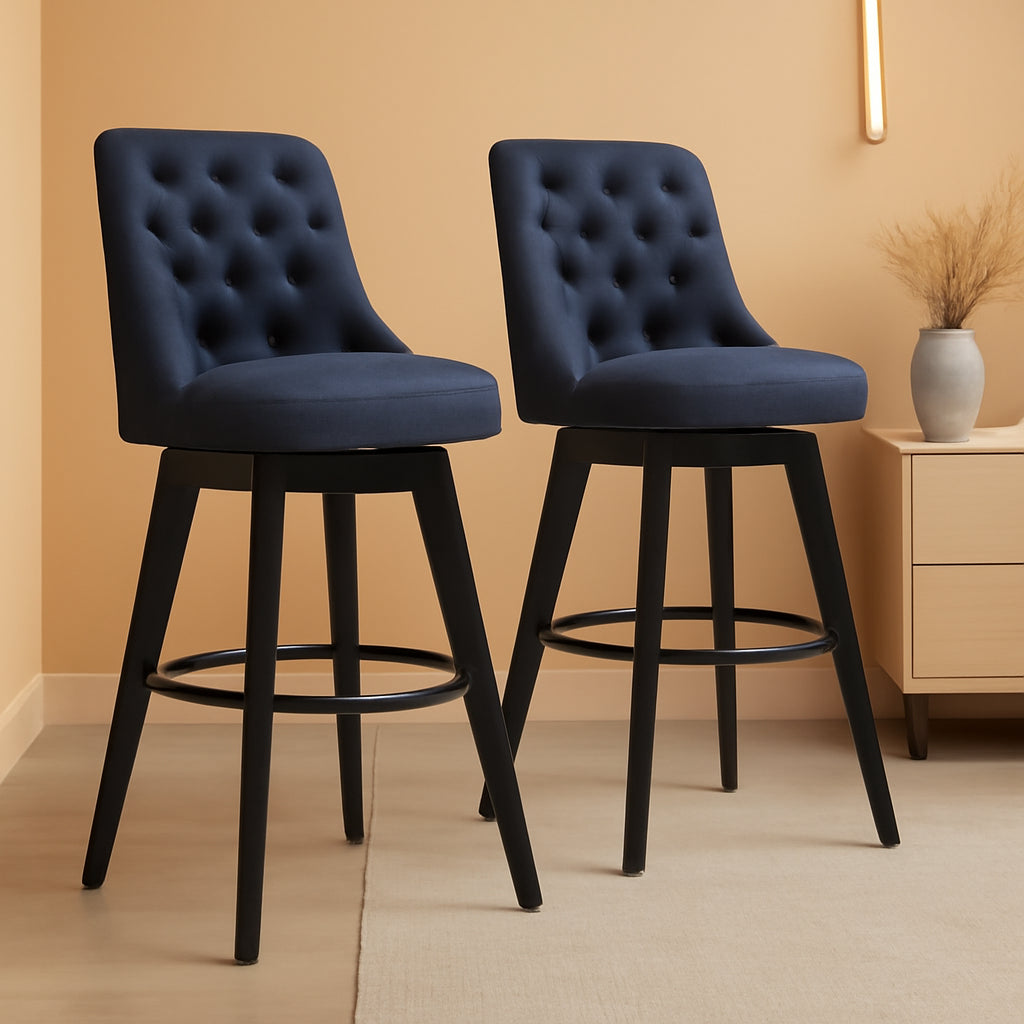 Bar Stool Insignia Blue 30 Inch 360 Degree Swivel Set