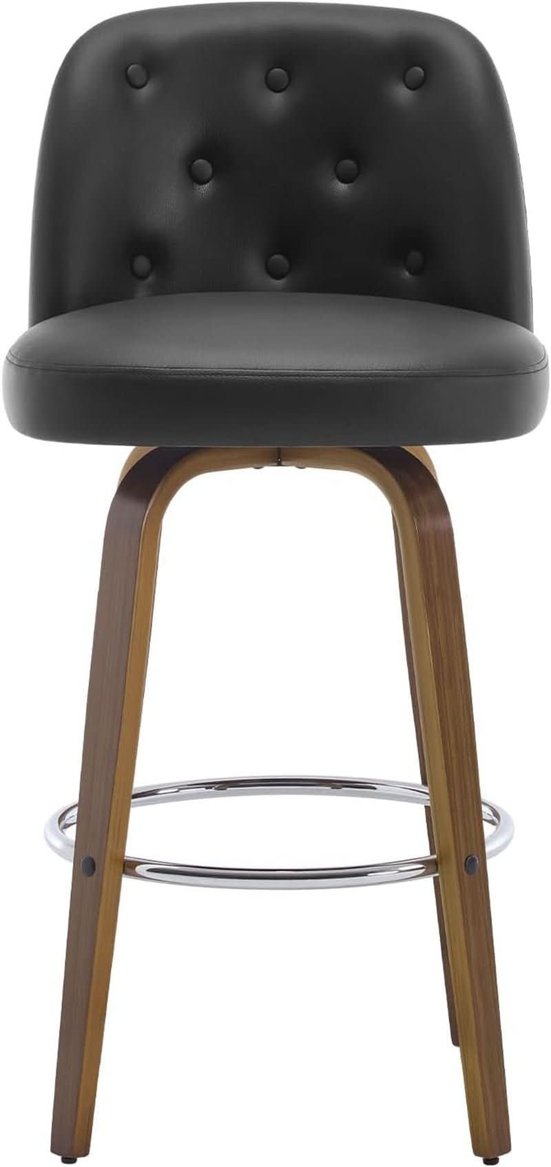 Bar Stools Set Of 4 26 Inch Black Counter Height Swivel