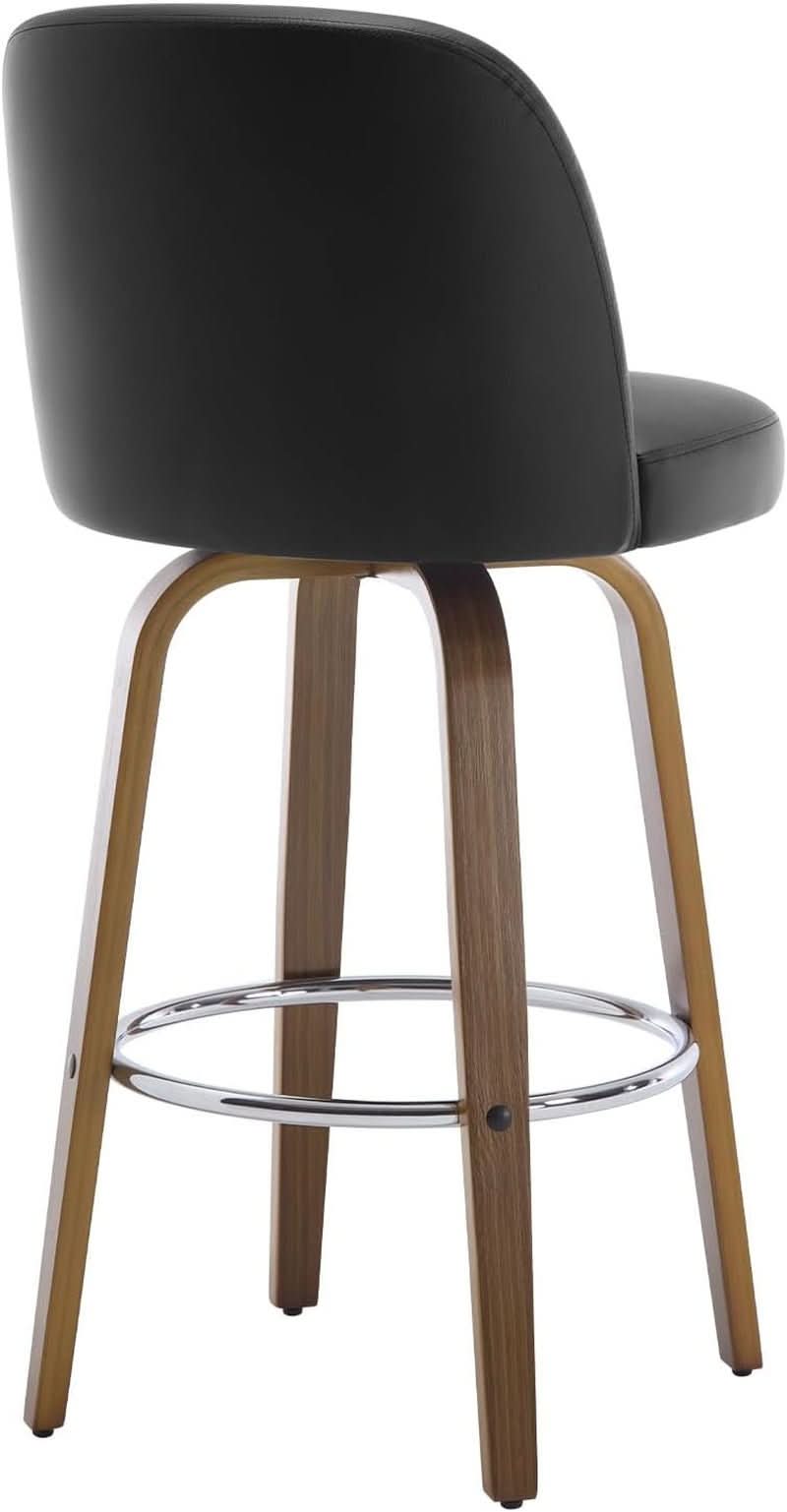 Bar Stools Set Of 4 26 Inch Black Counter Height Swivel