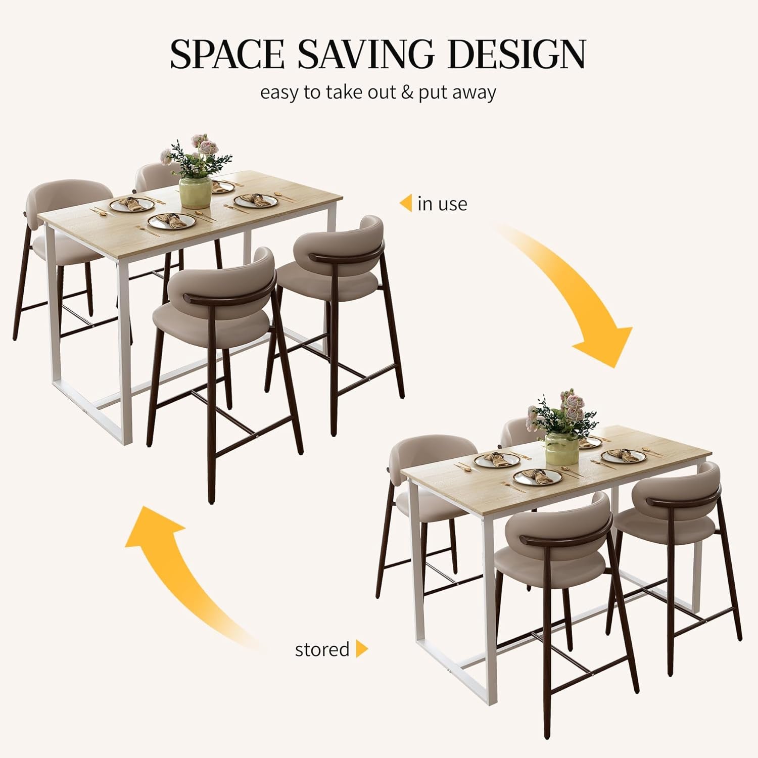 Bar Stools Set Of 4 Counter Height Metal Kitchen Bar Stools 26 Inch Walnut Khaki