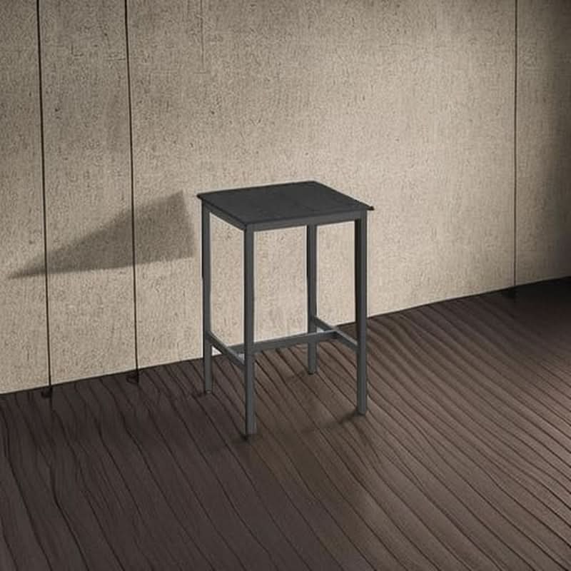 Bar Table 23.6Inch Ebony Black Industrial Grade Durable