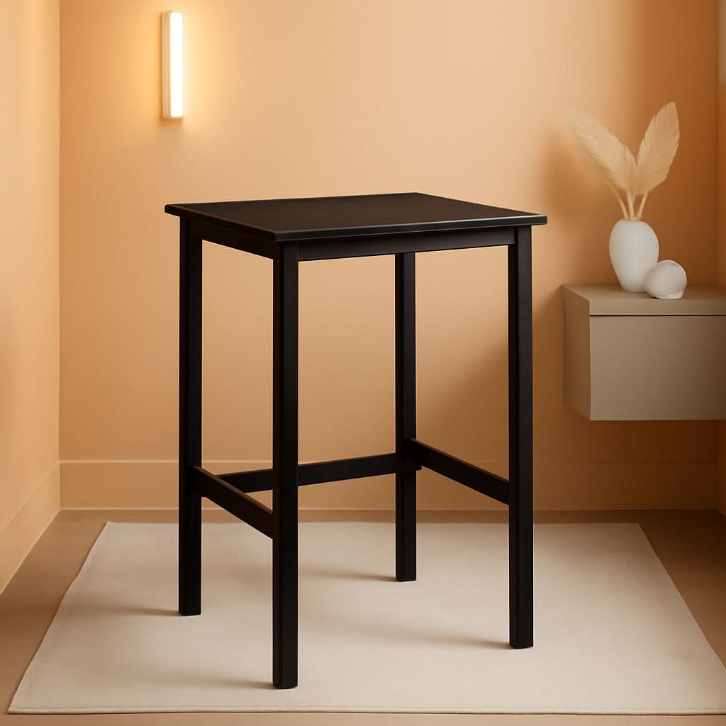 Bar Table 23.6Inch Ebony Black Industrial Grade Durable