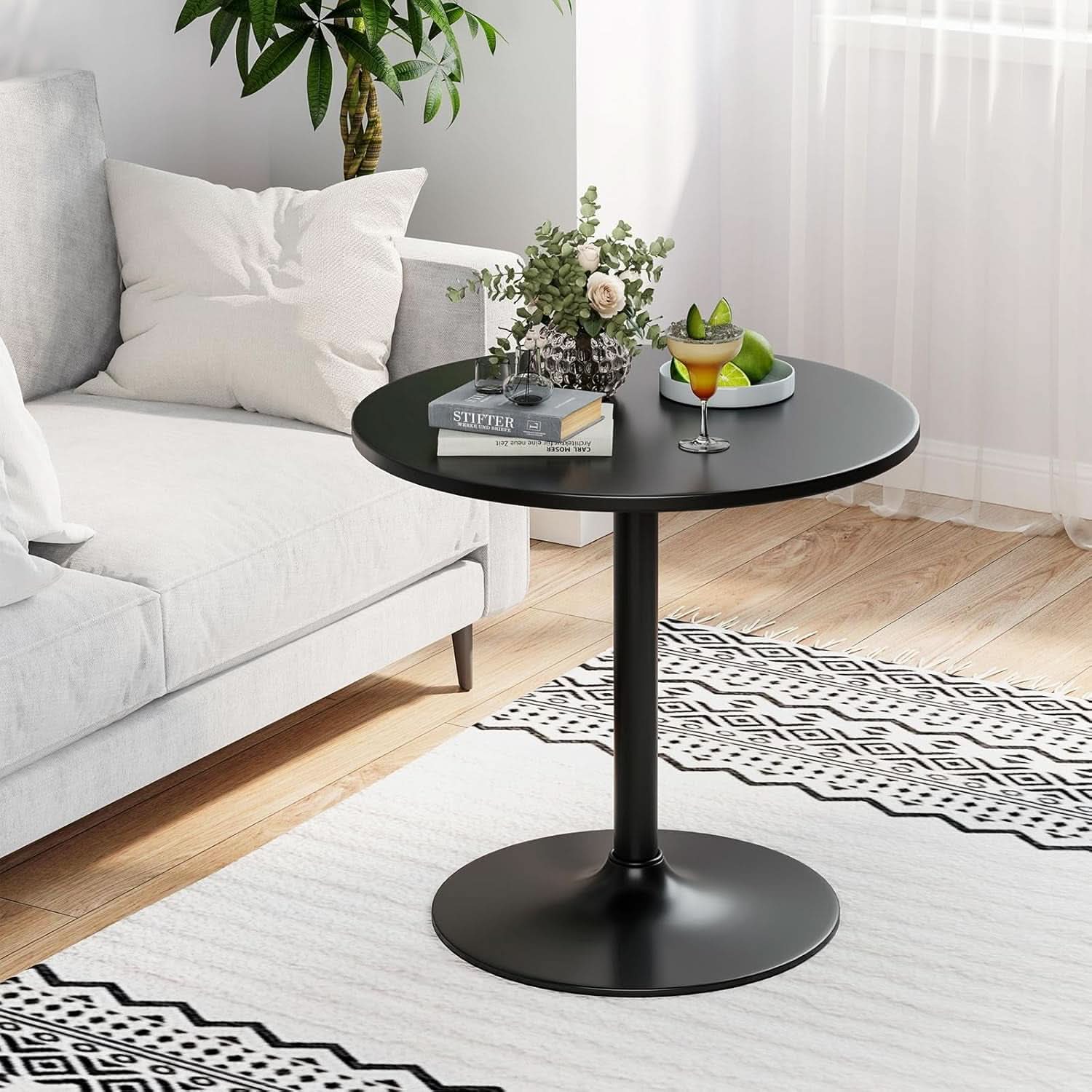 Bar Table Convertible Height Twenty Four Inch RoundTop Surface