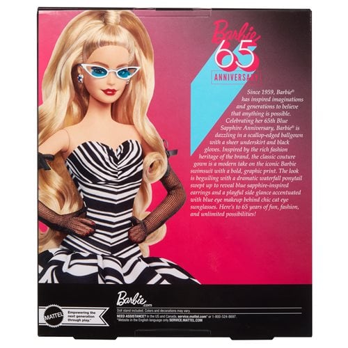 Barbie 65th Blue Sapphire Anniversary Doll – Elegant Collectible for Fans
