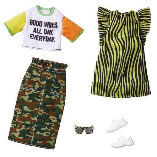 Barbie Camo & Zebra Print Fashion Pack 12 – Stylish Kids' Doll Outfits