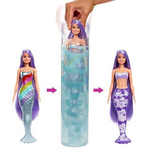 Barbie Color Reveal Mermaid Doll with Surprise Accessories for Kids