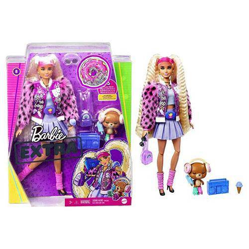 Barbie Extra Doll with Pet – Bold Fashion for Kids 3+