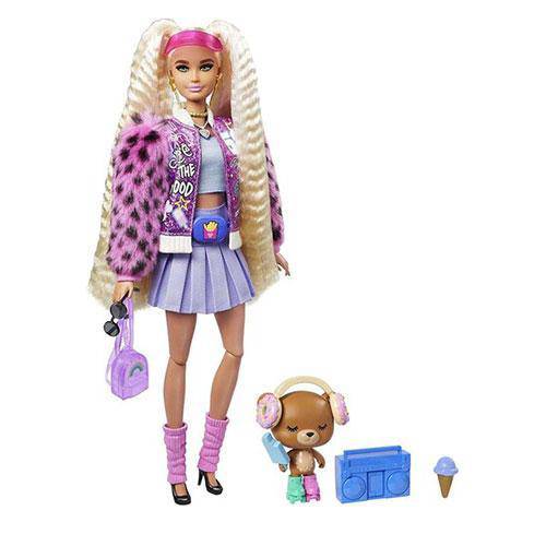 Barbie Extra Doll with Pet – Bold Fashion for Kids 3+
