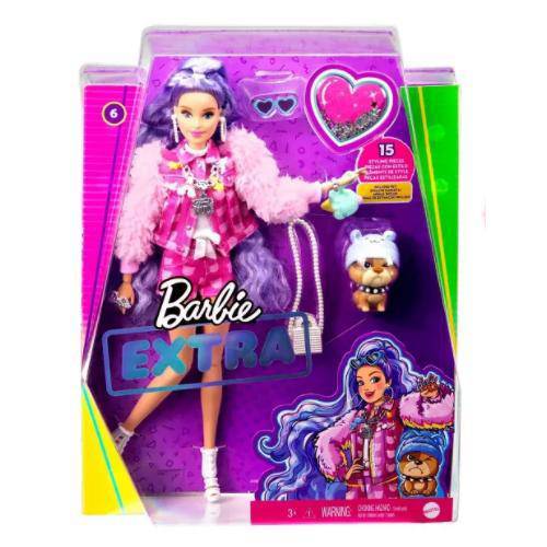Barbie Extra Doll with Pet – Bold Fashion for Kids 3+