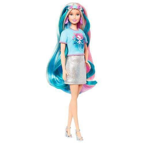 Barbie Fantasy Hair Blonde Doll with Styling Accessories for Kids 5+