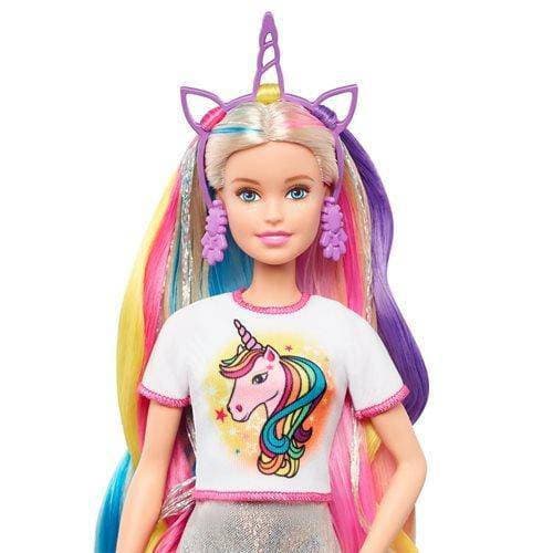 Barbie Fantasy Hair Blonde Doll with Styling Accessories for Kids 5+