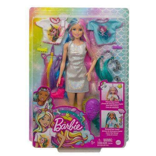 Barbie Fantasy Hair Blonde Doll with Styling Accessories for Kids 5+