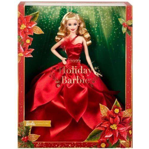 Barbie Holiday Doll 2022 Collectible with Stand for Kids 6+
