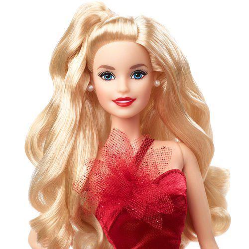 Barbie Holiday Doll 2022 Collectible with Stand for Kids 6+