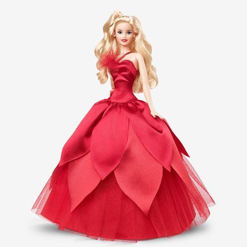 Barbie Holiday Doll 2022 Collectible with Stand for Kids 6+