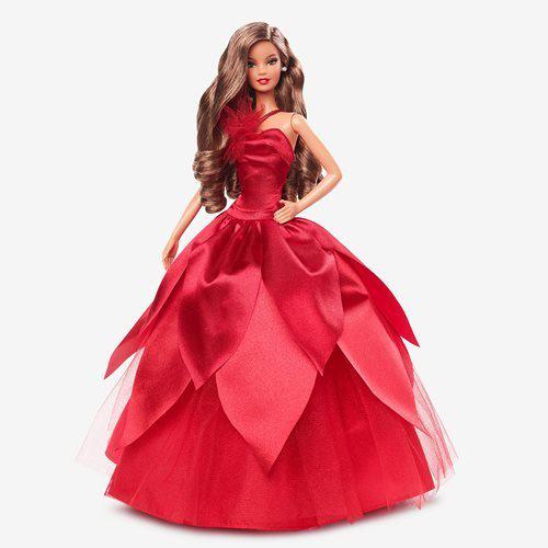 Barbie Holiday Doll 2022 Collectible with Stand for Kids 6+