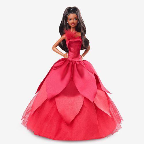 Barbie Holiday Doll 2022 Collectible with Stand for Kids 6+