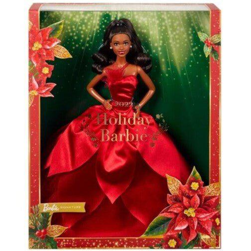 Barbie Holiday Doll 2022 Collectible with Stand for Kids 6+
